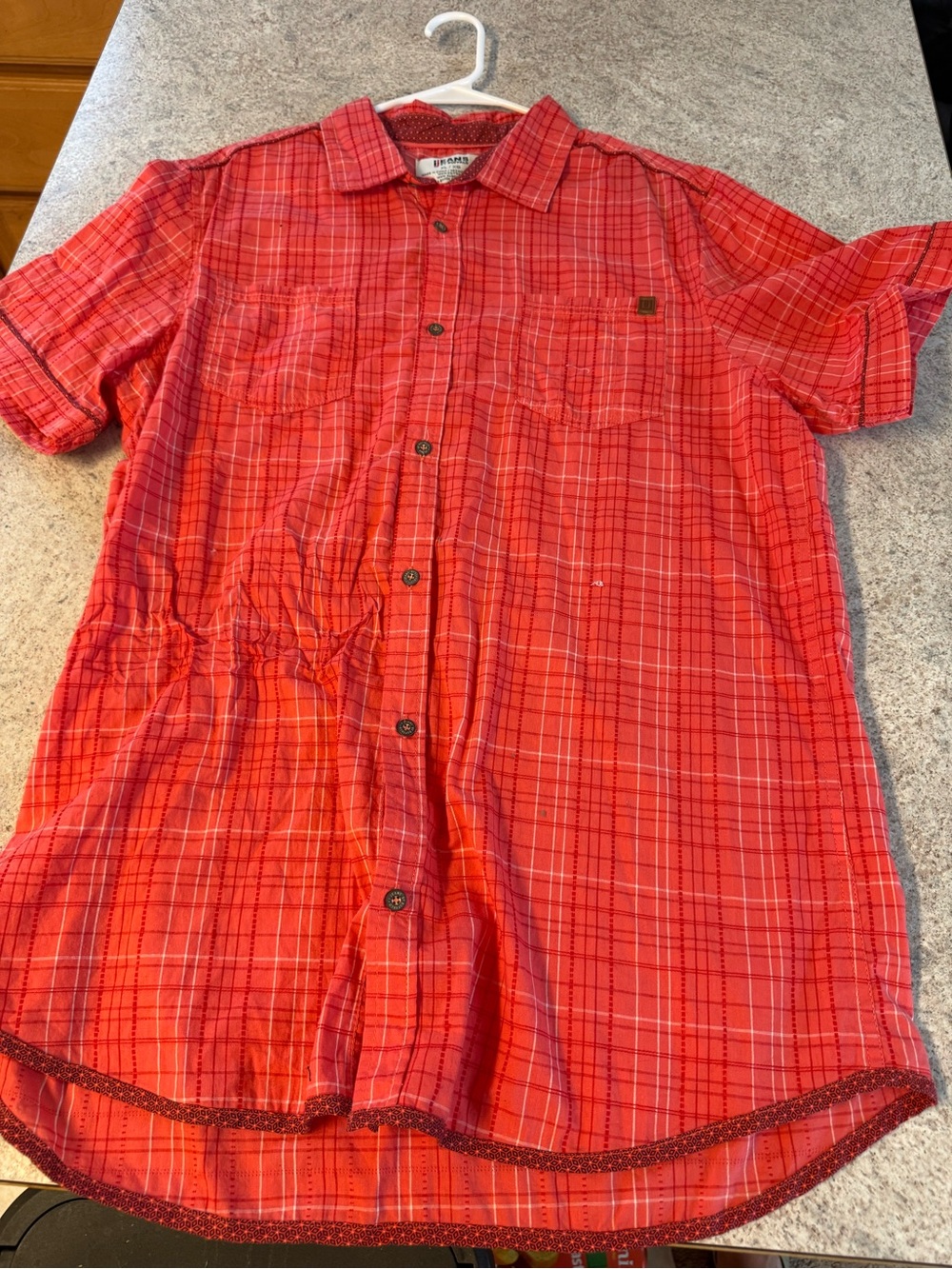 Buffalo David Bitton Red Plaid Short-Sleeve Button-Down Shirt